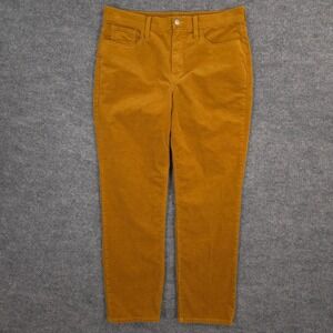 J Crew Corduroy Pants Womens 32 Golden Brown Essential Straight Stretch 5 Pocket